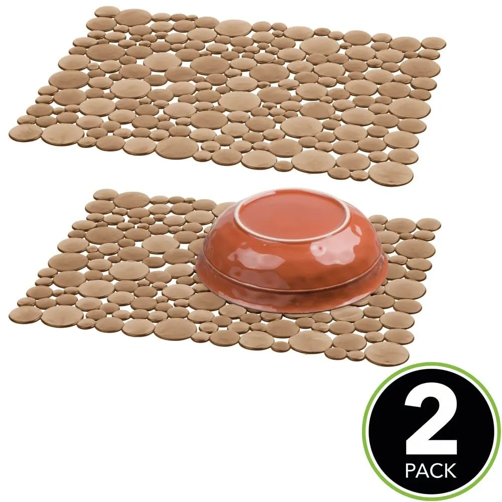 mDesign Spülbeckenmatte Küche 2er-Set bernstein zuschneidbar
