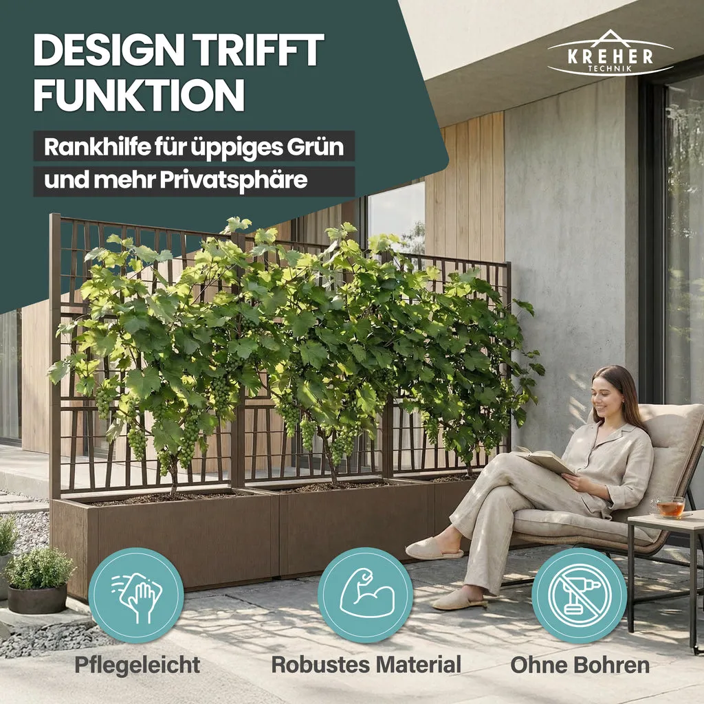 Kreher Ethica Spalier breit 80x36x140 taupe 80L