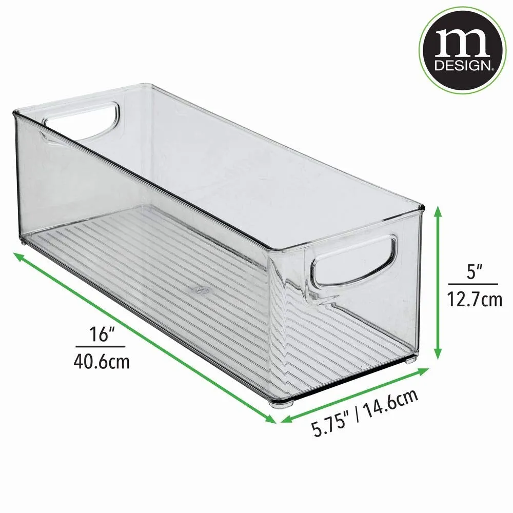 mDesign Aufbewahrungsbox mit Griff 2er-Set grau 40,6 cm