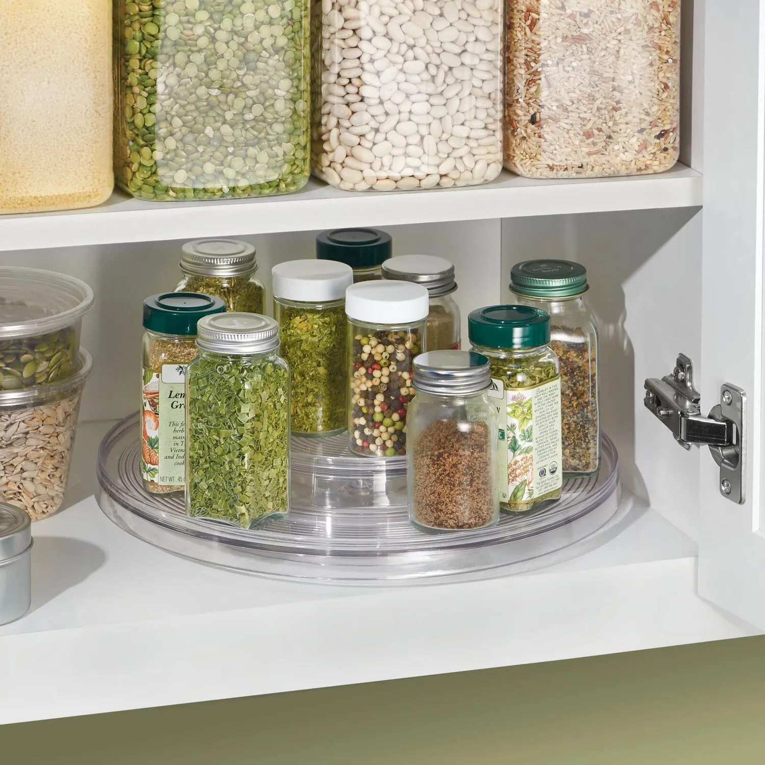 mDesign Lazy Susan Drehteller Organizer 2 Ebenen klar