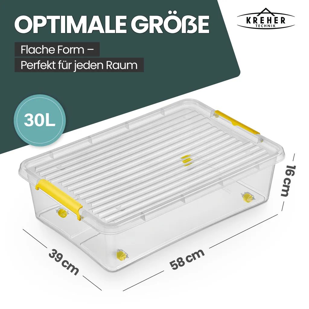 Kreher Simple Store Aufbewahrungsbox 30 L transparent