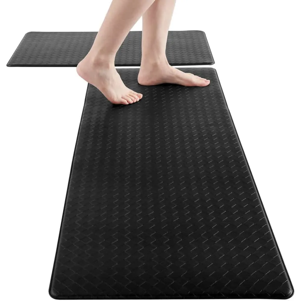 Lifewit Küchenmatte Grau 2er-Set 75+120 cm rutschfest