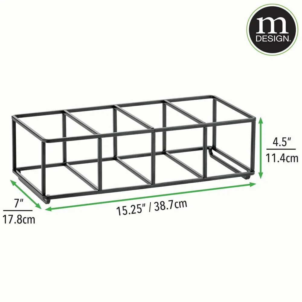 mDesign Weinregal Flaschenregal 2er-Set mattschwarz 8 Flaschen Edelstahl