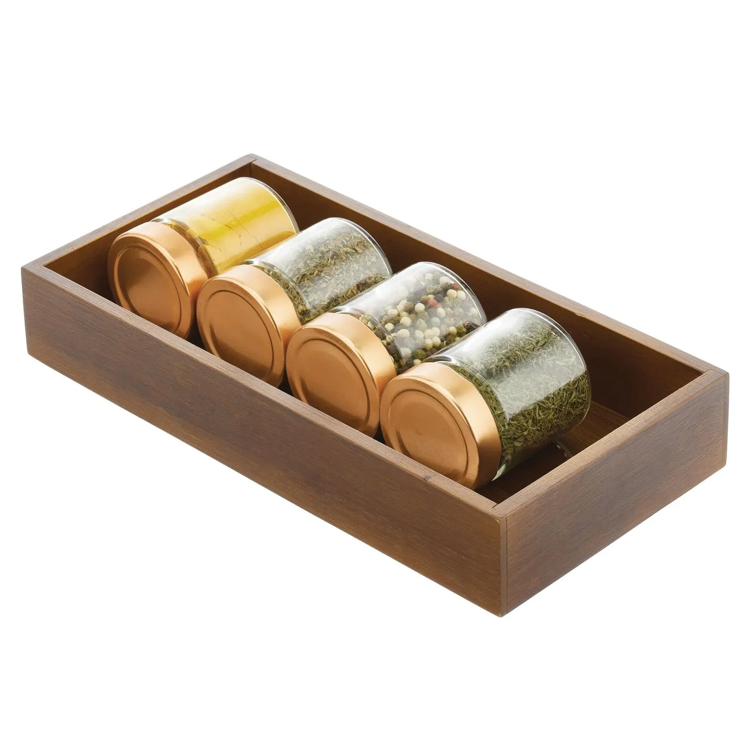 mDesign Bambus Aufbewahrungsbox 2er-Set braun