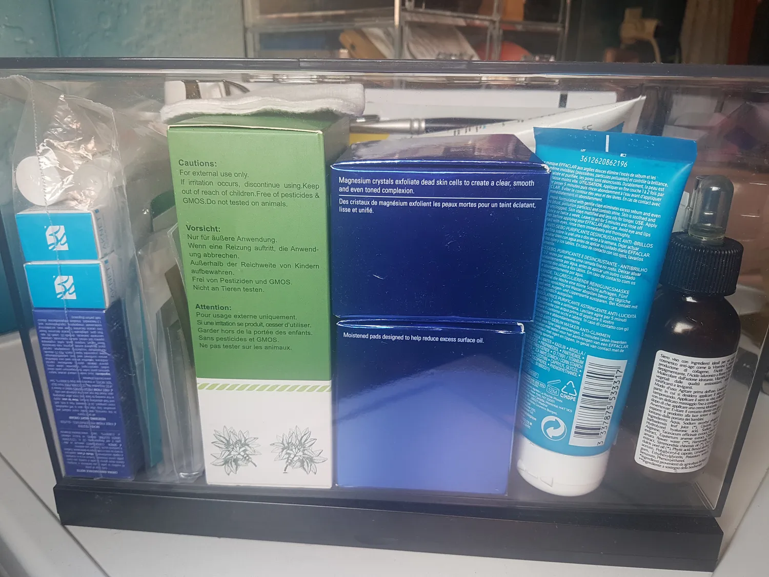 mDesign Kosmetik Organizer Box durchsichtig 1er