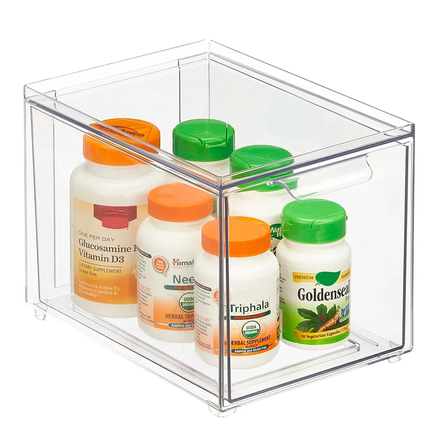 mDesign Kosmetikorganizer Schubladenbox 2er-Set transparent
