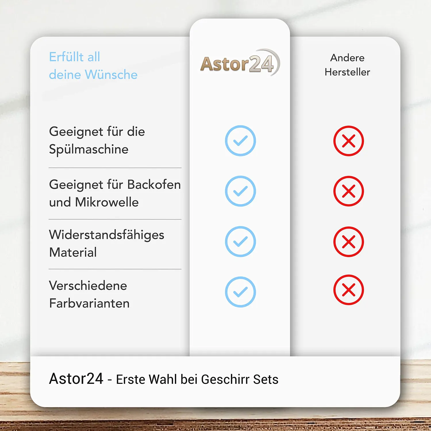 astor24 PREMIUM Geschirr Set 18-teilig Keramik Bunt