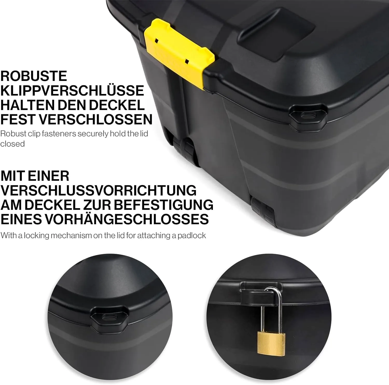 Kreher Heavy Duty Transportbox Box 75 Liter mit Rollen