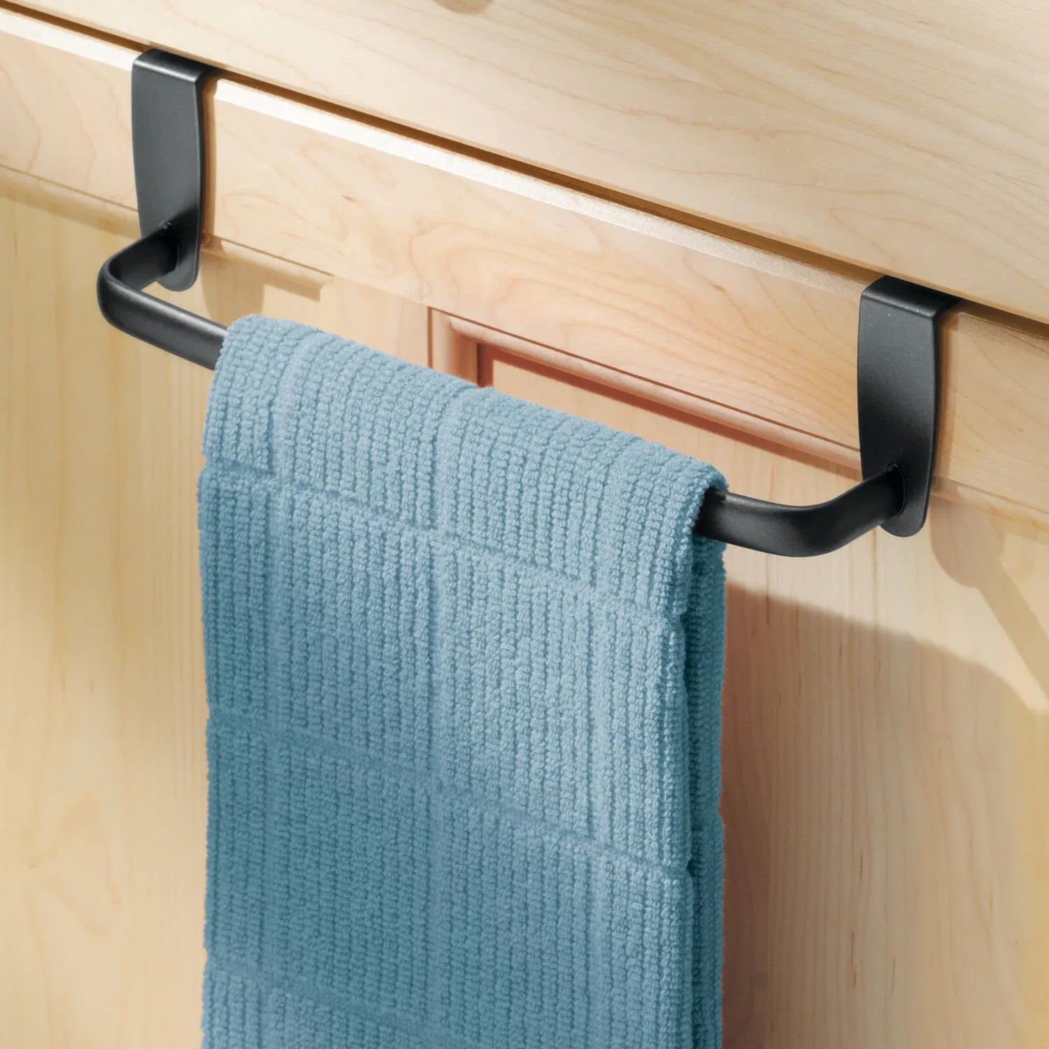 mDesign Geschirrtuchhalter Einhängen 2er-Set mattschwarz