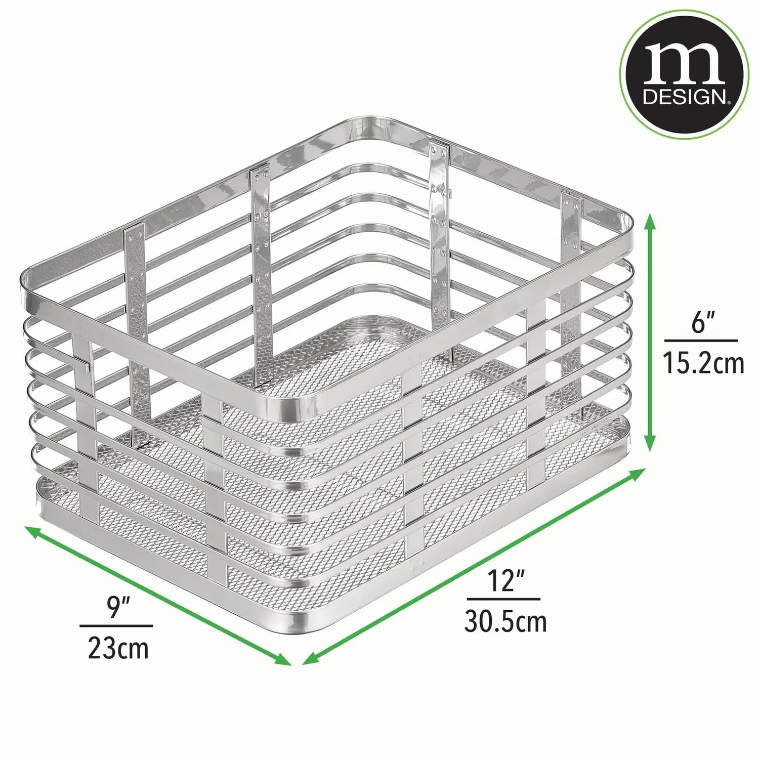 M Design Allzweckkorb Drahtkorb Silber 30,5 cm