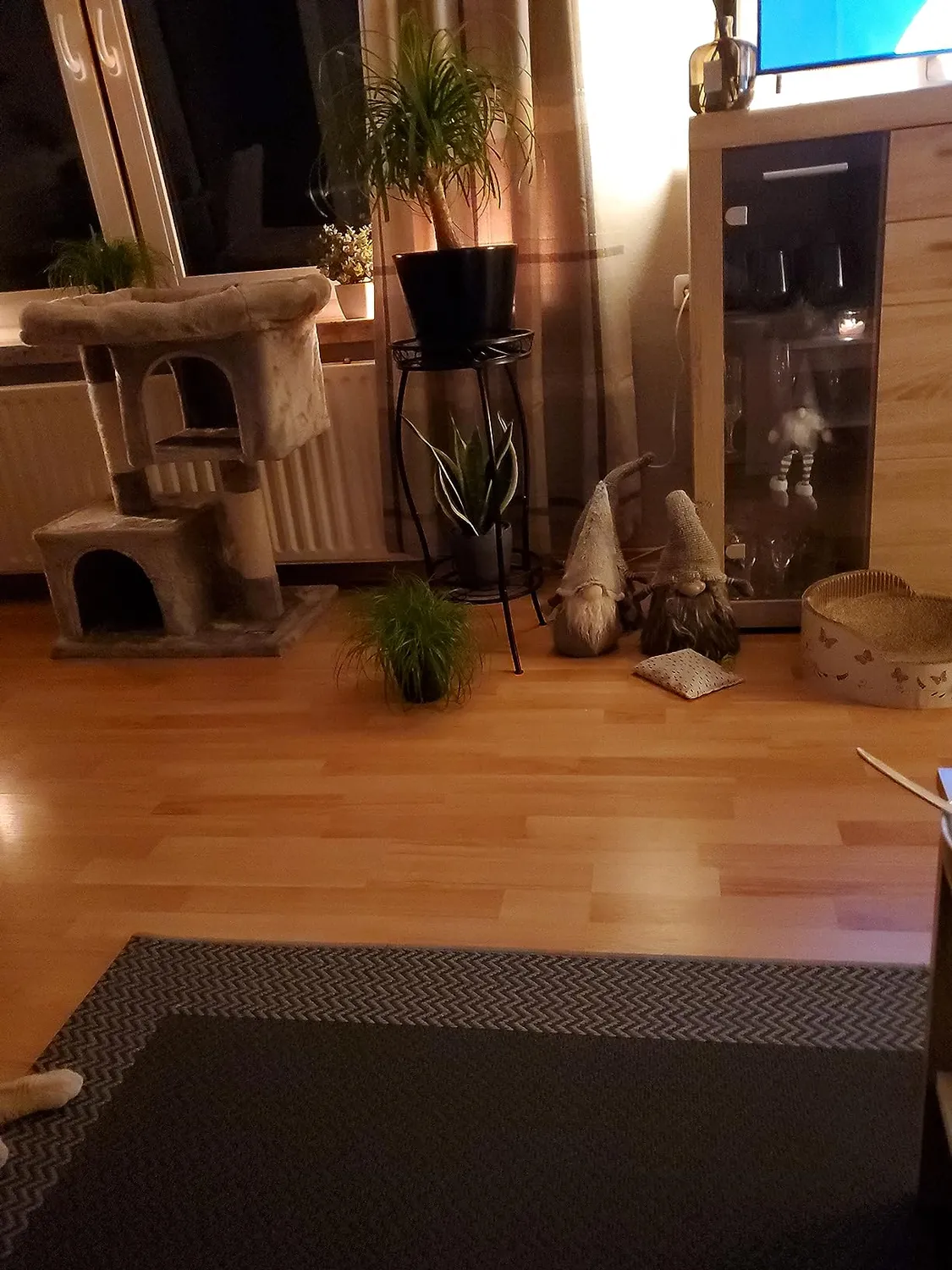 BOMCLAP Pflanzenständer Metall schwarz 69cm 2-stufig Blumenständer