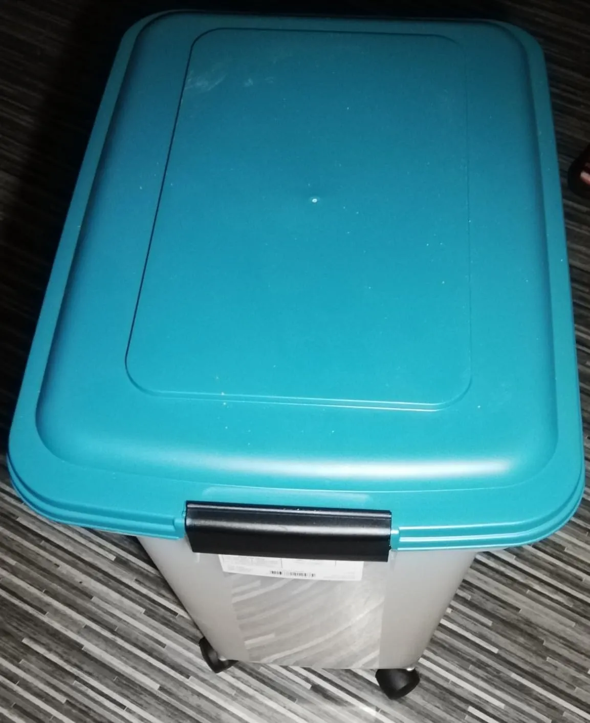 Iris Ohyama ATS-C Futterbox Weiß 45L+20L luftdicht mit Rollen