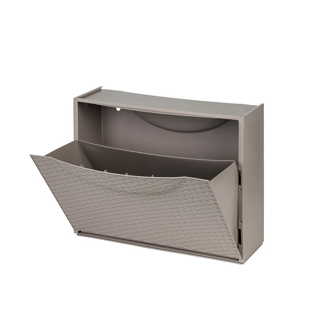 Kreher Schuhkipper Rattan-Optik 3er-Set taupé