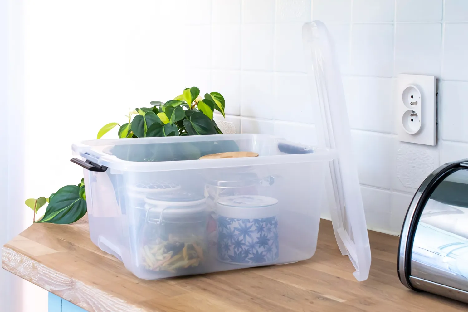 Iris Ohyama Top Box TB-15 Aufbewahrungsbox 15 L 4er-Set transparent