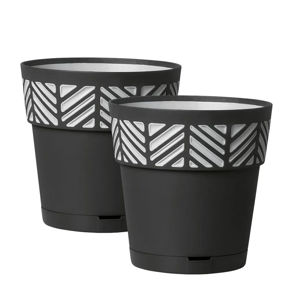 Kreher Orfeo Pflanztopf 30 cm 2er Set Wasserspeicher
