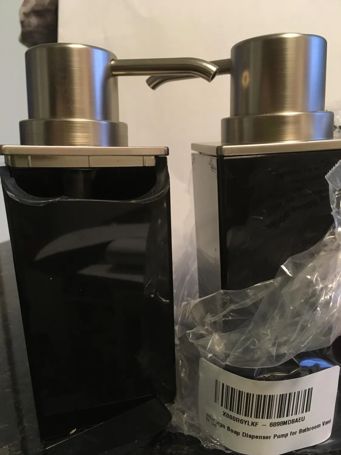 mDesign 17974MDBAEU Seifenspender 300ml 2er-Set schwarz
