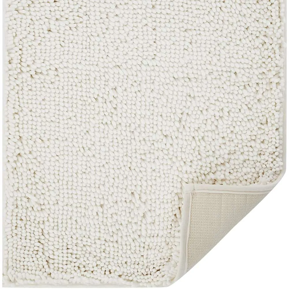 Lifewit Badematte Chenille grau 43x61 cm rutschfest