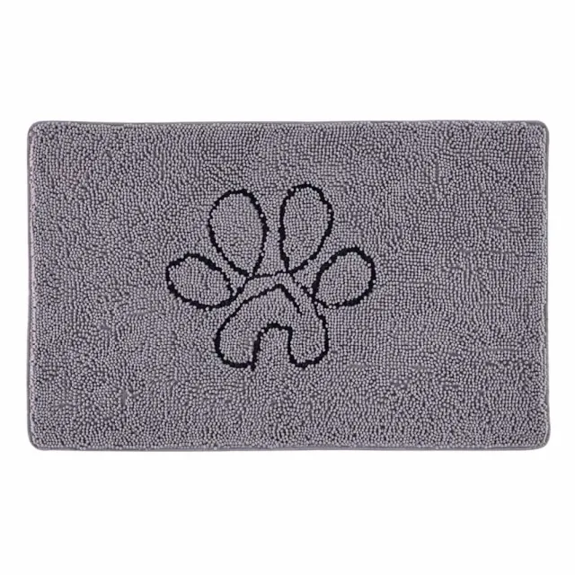 Lifewit Fußmatte Chenille waschbar Grau 50x80cm