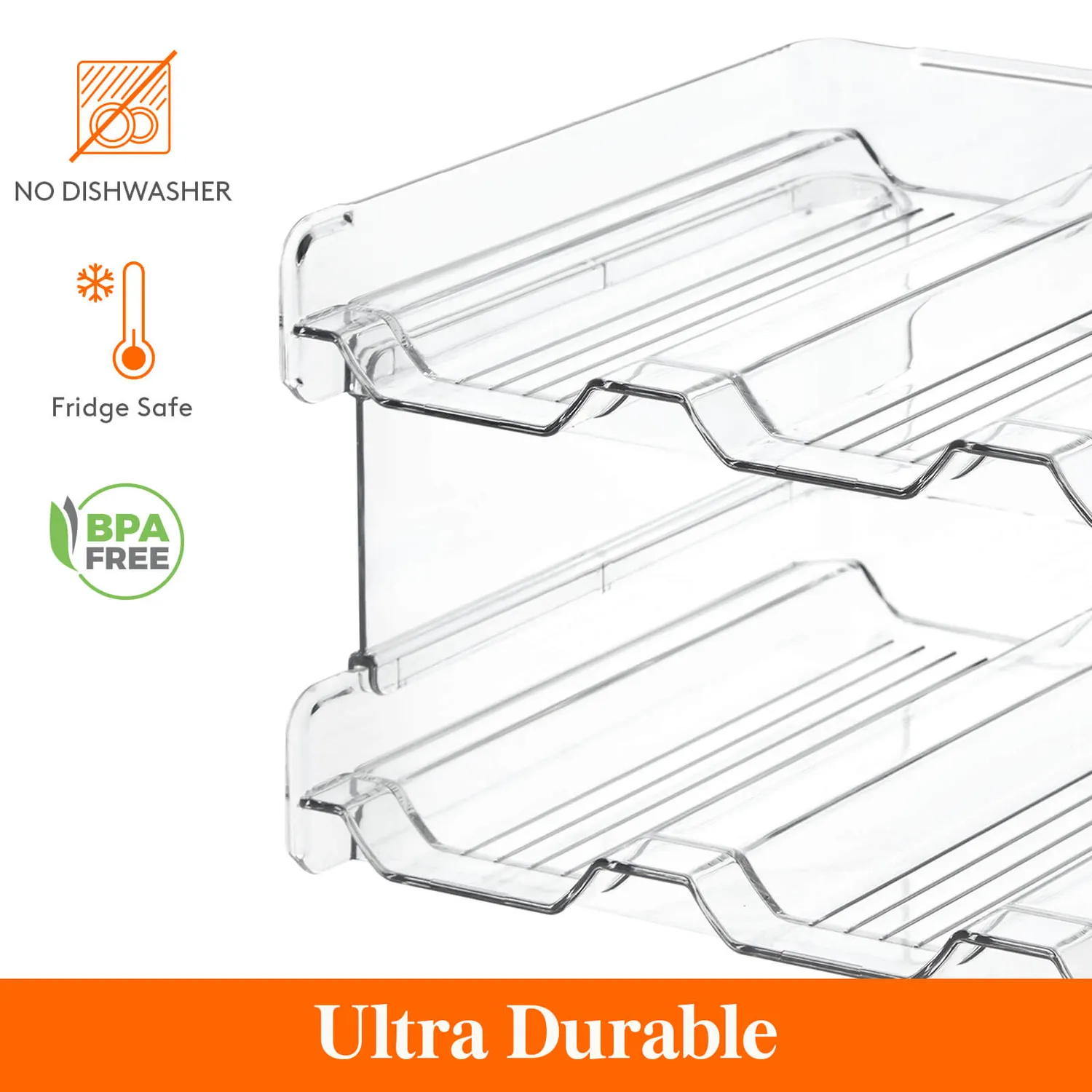 Lifewit Flaschenregal stapelbar für 8 Flaschen PET