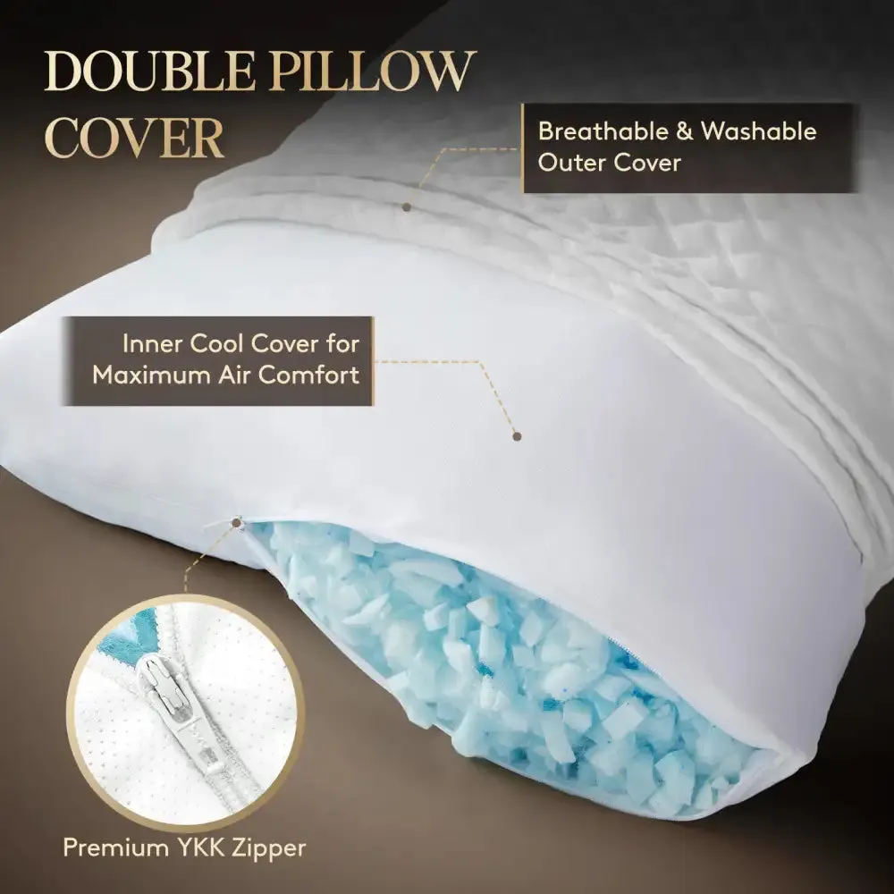 Lifewit Kopfkissen Queen Memory Foam Kühlend