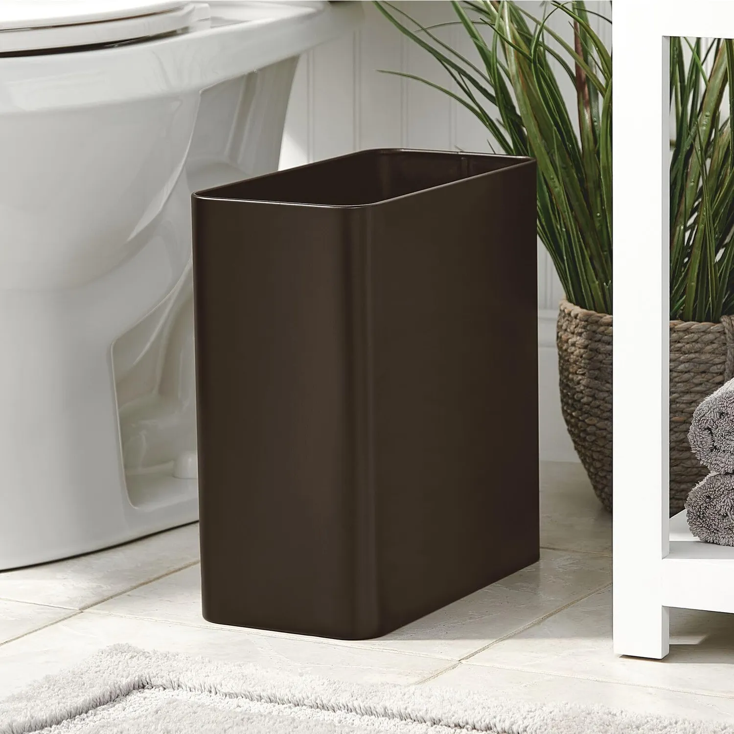 mDesign 17957MDBSTEU Mülleimer 10L bronzefarben Metall