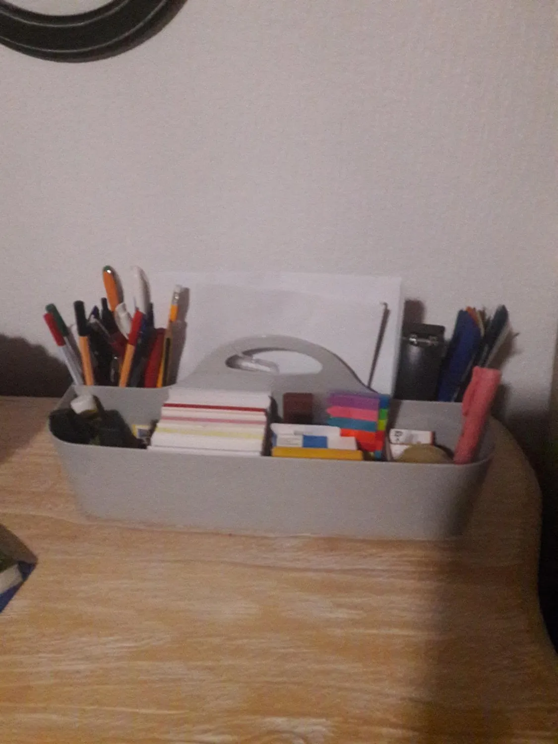 mDesign Büro-Organizer Kunststoff Griff 2er-Set Schwarz