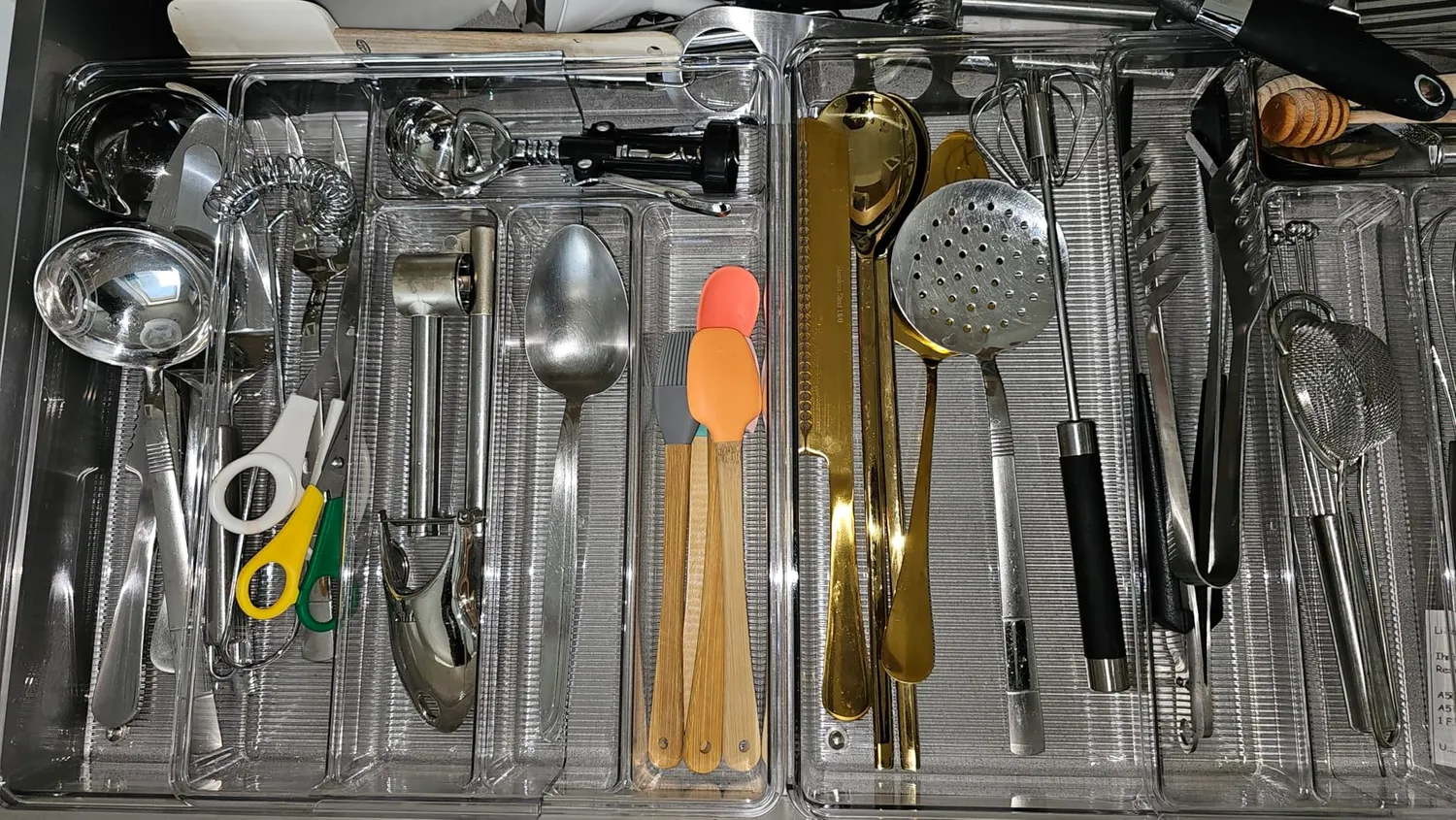 mDesign Besteckkasten Schublade 6 Fächer schwarz 36,5cm rutschfest