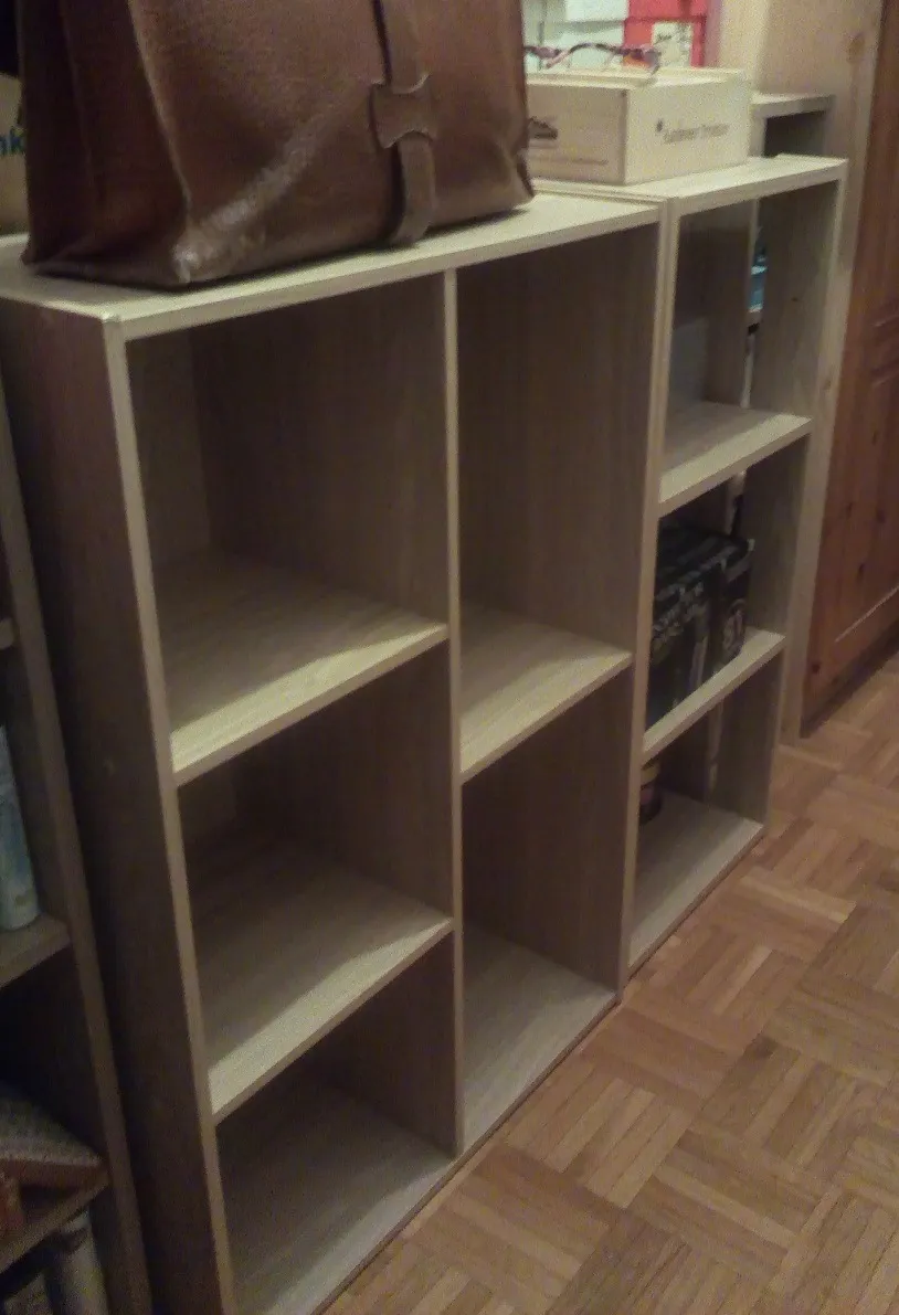 Iris Ohyama 2 Würfel Bücherregal braun 40cm offen platzsparend