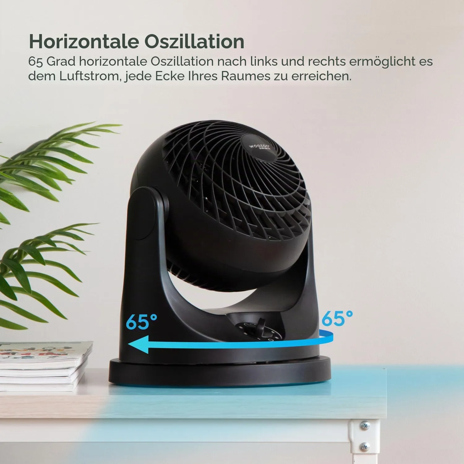 Iris Ohyama Woozoo PCF-MKM18 Tischventilator weiß
