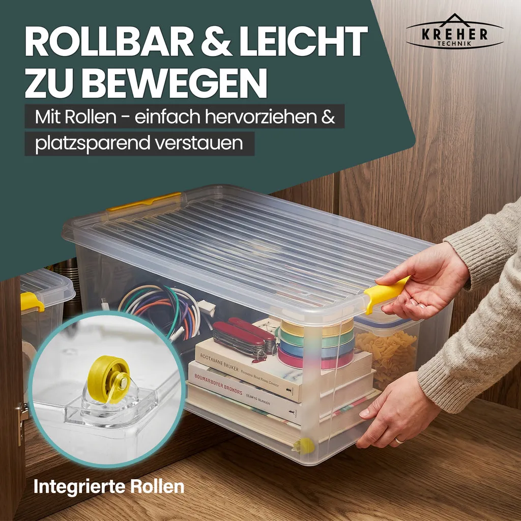 Kreher Simple Store Aufbewahrungsbox 40 Liter transparent