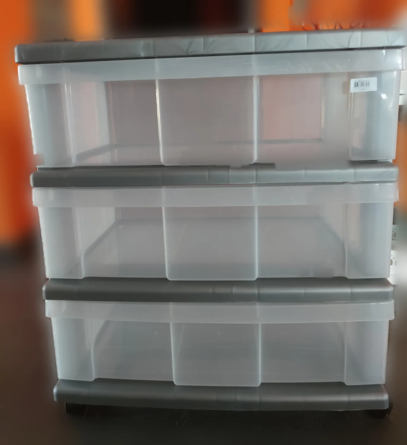Iris Ohyama Turm WC-N603 Rollcontainer 3 Schubladen schwarz 34L
