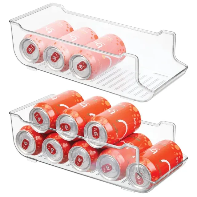 mDesign Dosenhalter 2er-Set für 9 Dosen durchsichtig