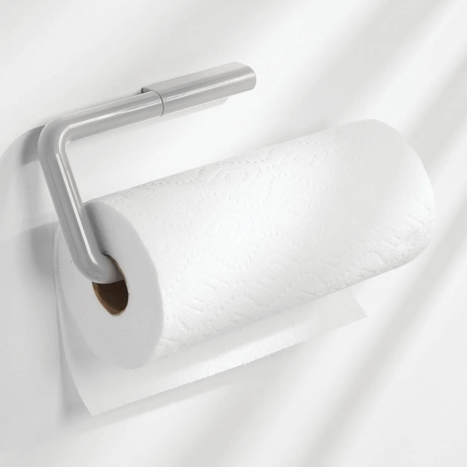 mDesign Küchenrollenhalter Papierrollenhalter hellgrau Wandmontage