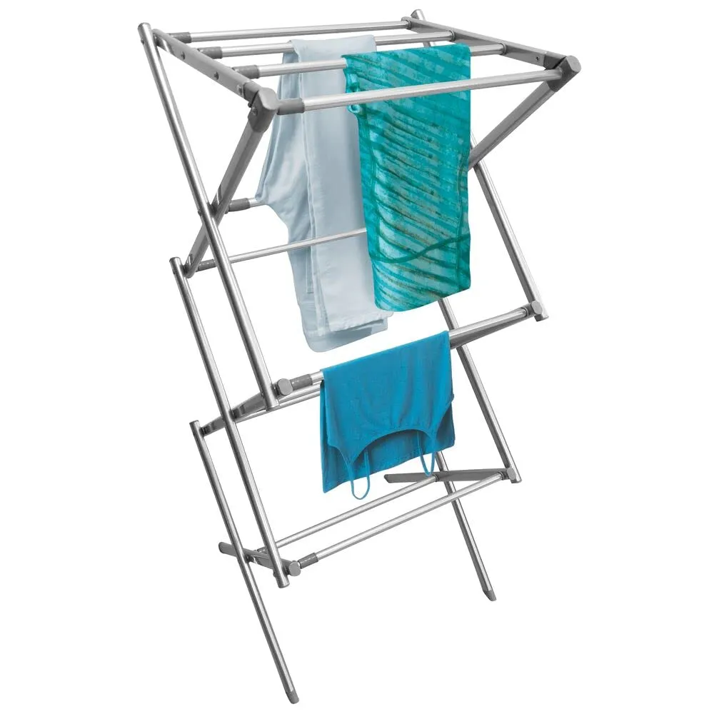 mDesign Turmwäscheständer 3 Ebenen Graphit Metall