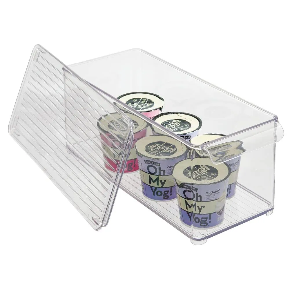 mDesign Aufbewahrungsbox Deckel transparent 4er-Set