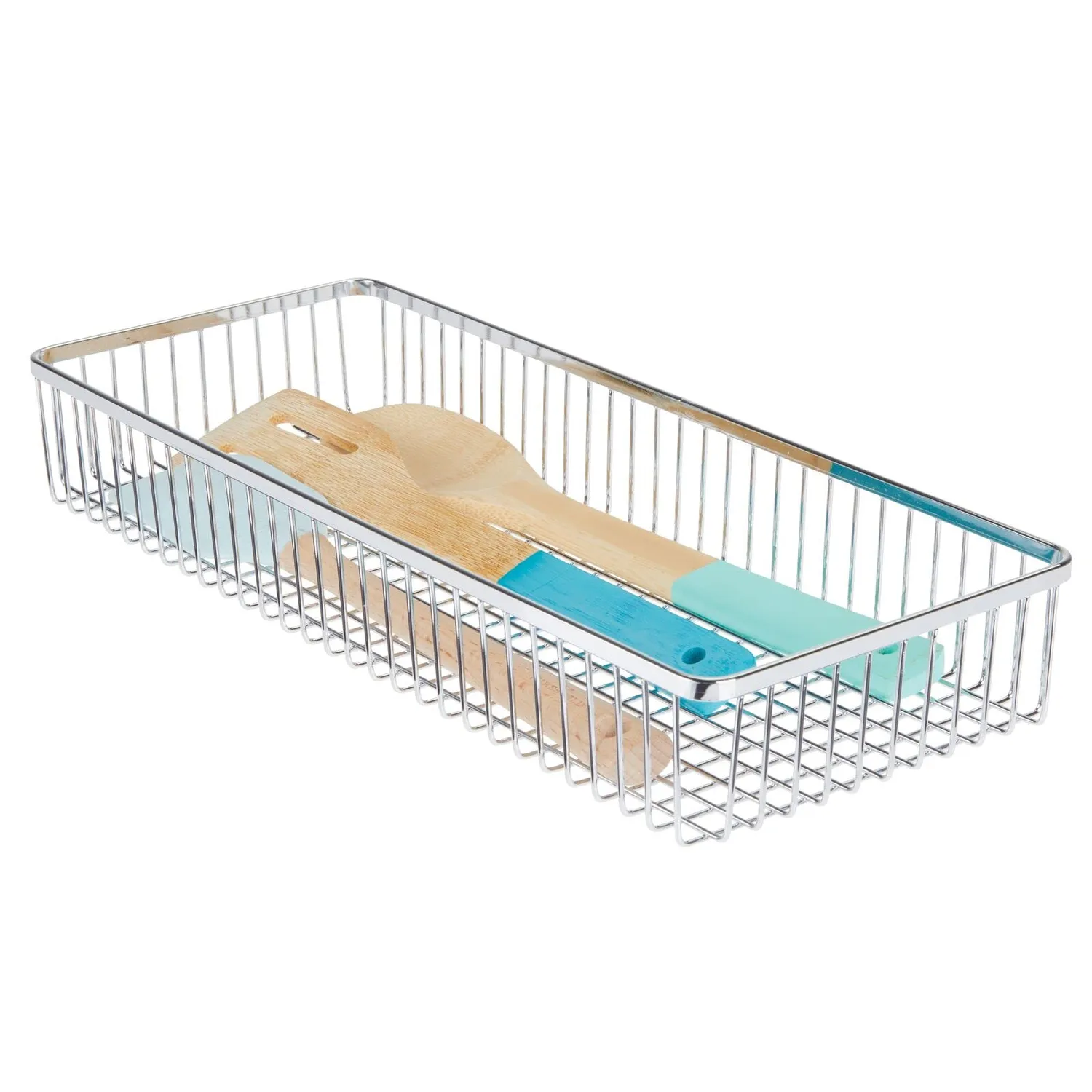 mDesign Schubladenkasten Metall 2er-Set chromfarben