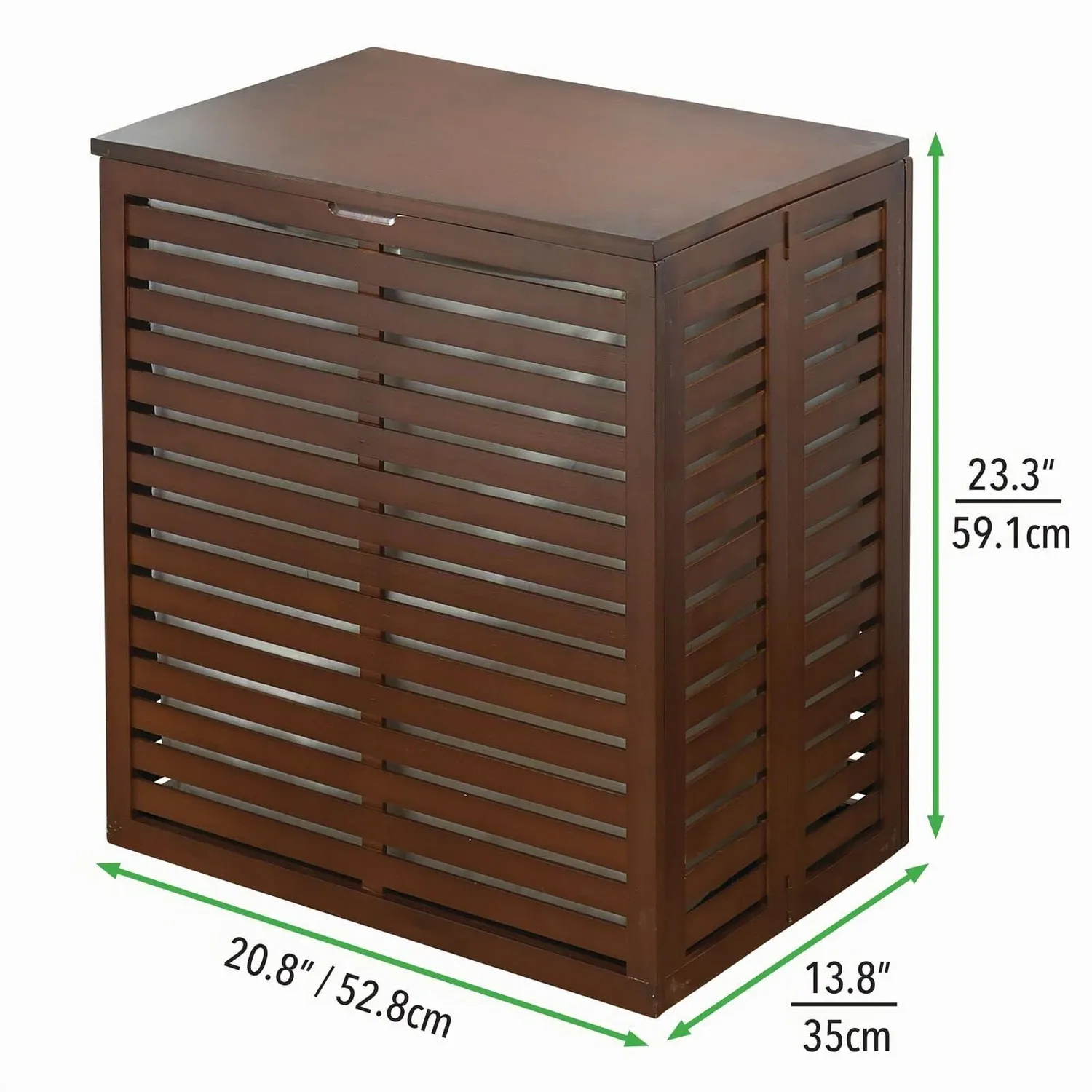 M Design Wäschesortierer Bambus Dunkelbraun Faltbar