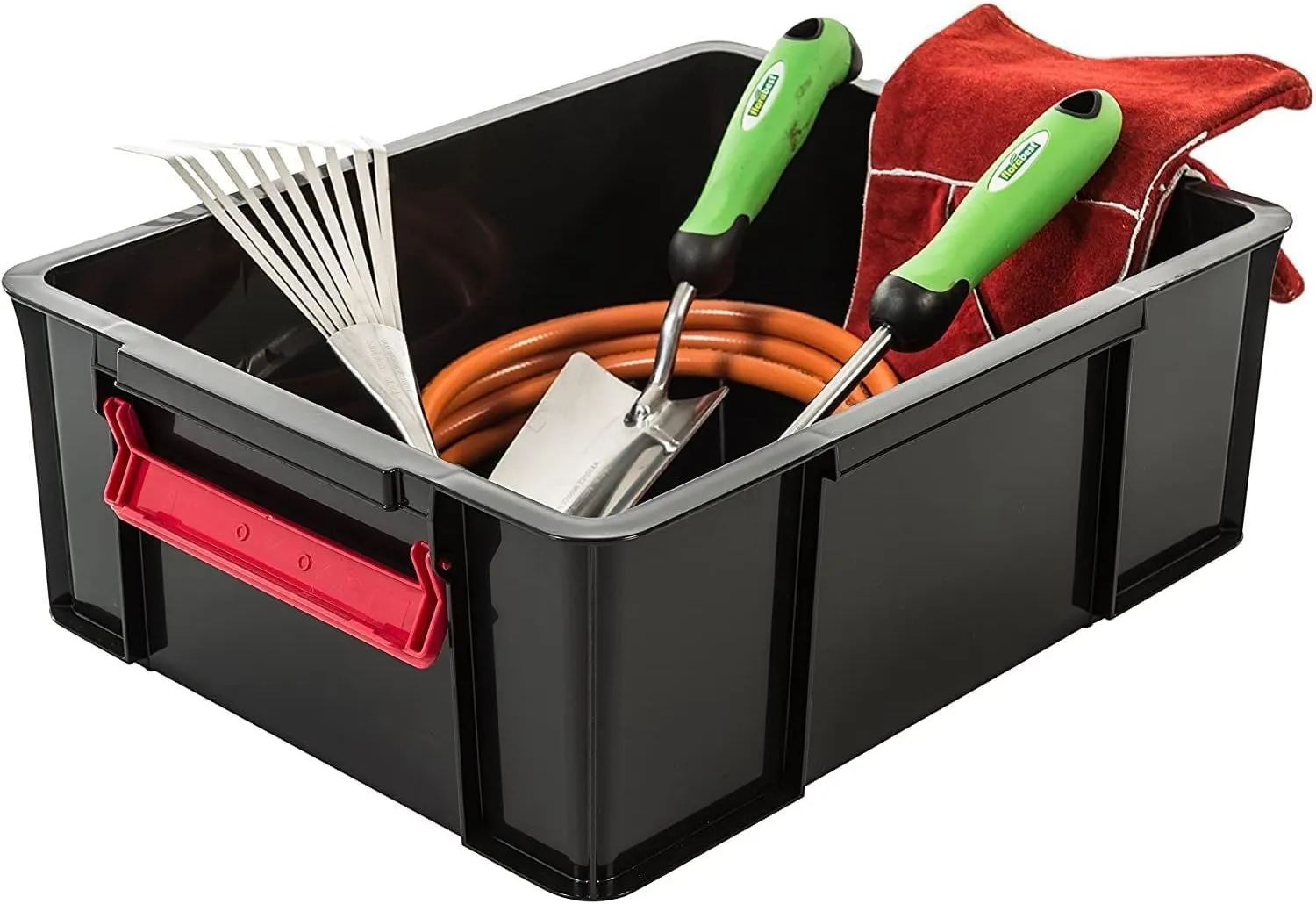 Iris Ohyama MBX-38 Aufbewahrungsbox 38L schwarz mit Deckel