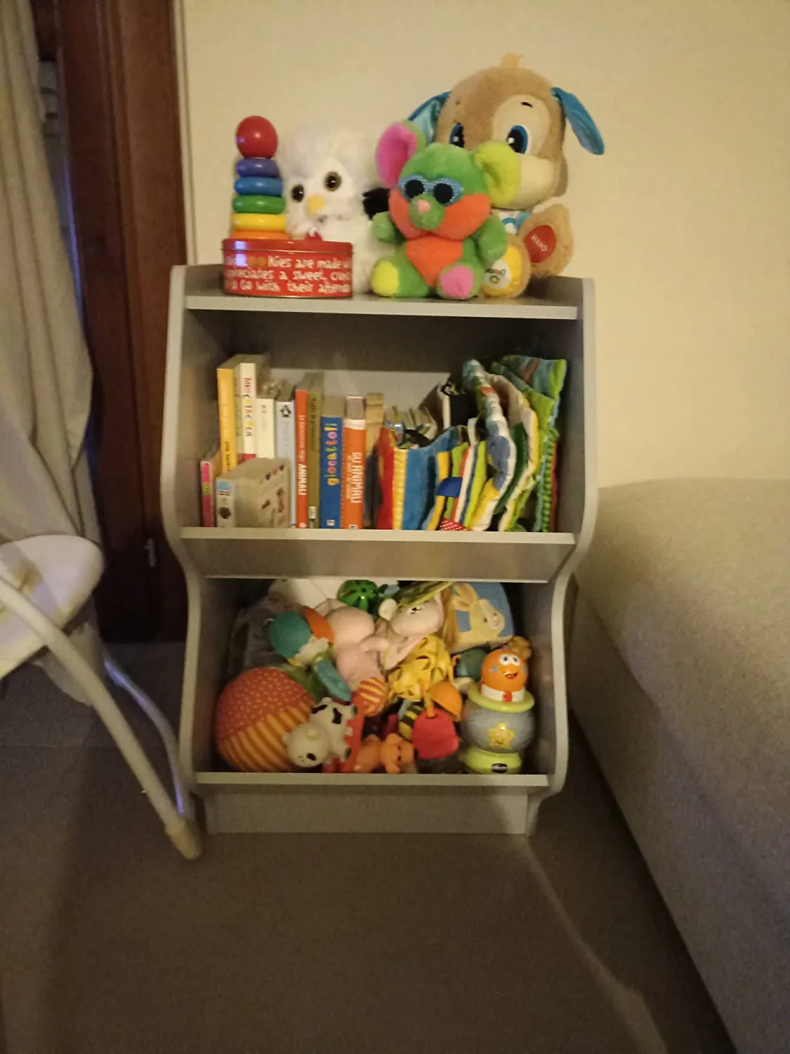 Iris Ohyama Kids Basic Shelf KSBS-2 Regal grau 2 Fächer