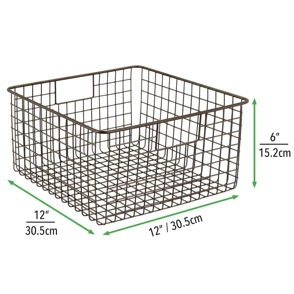 M Design Allzweckkorb Drahtkorb 4er-Set bronzefarben