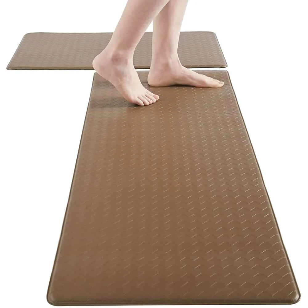 Lifewit Küchenmatte Grau 2er-Set 75+120 cm rutschfest