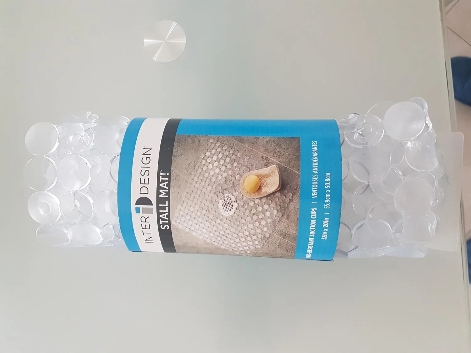 mDesign Duschmatte Antirutsch Transparent mit Saugnäpfen