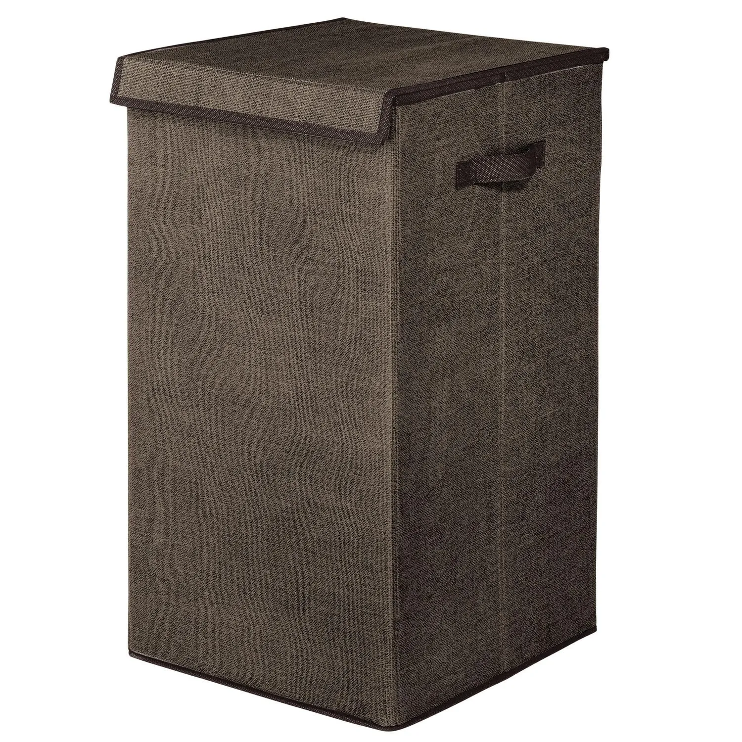 M Design Wäschetruhe mit Deckel dunkelbraun Jute