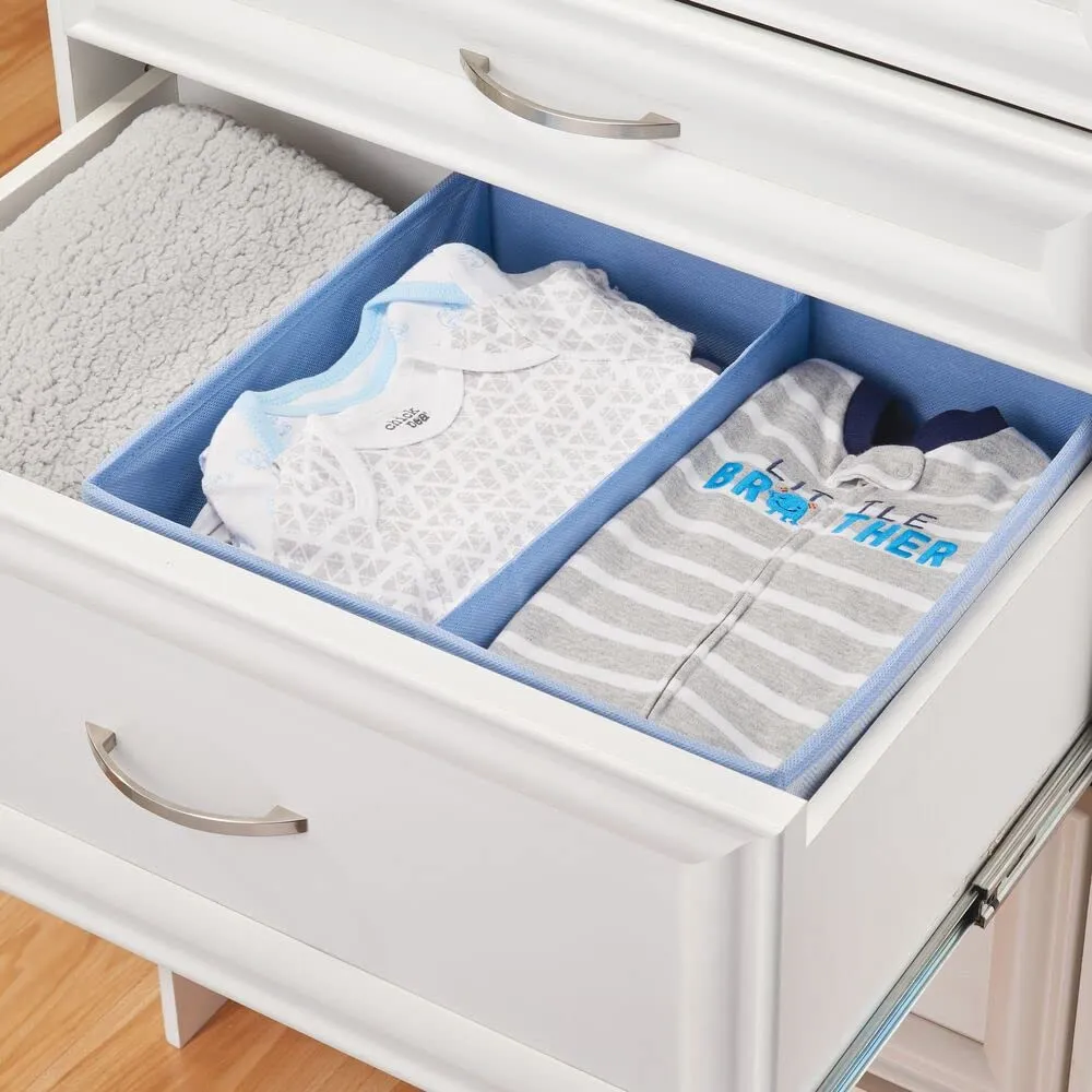 mDesign Baby Organizer Box blau mit 2 Fächern