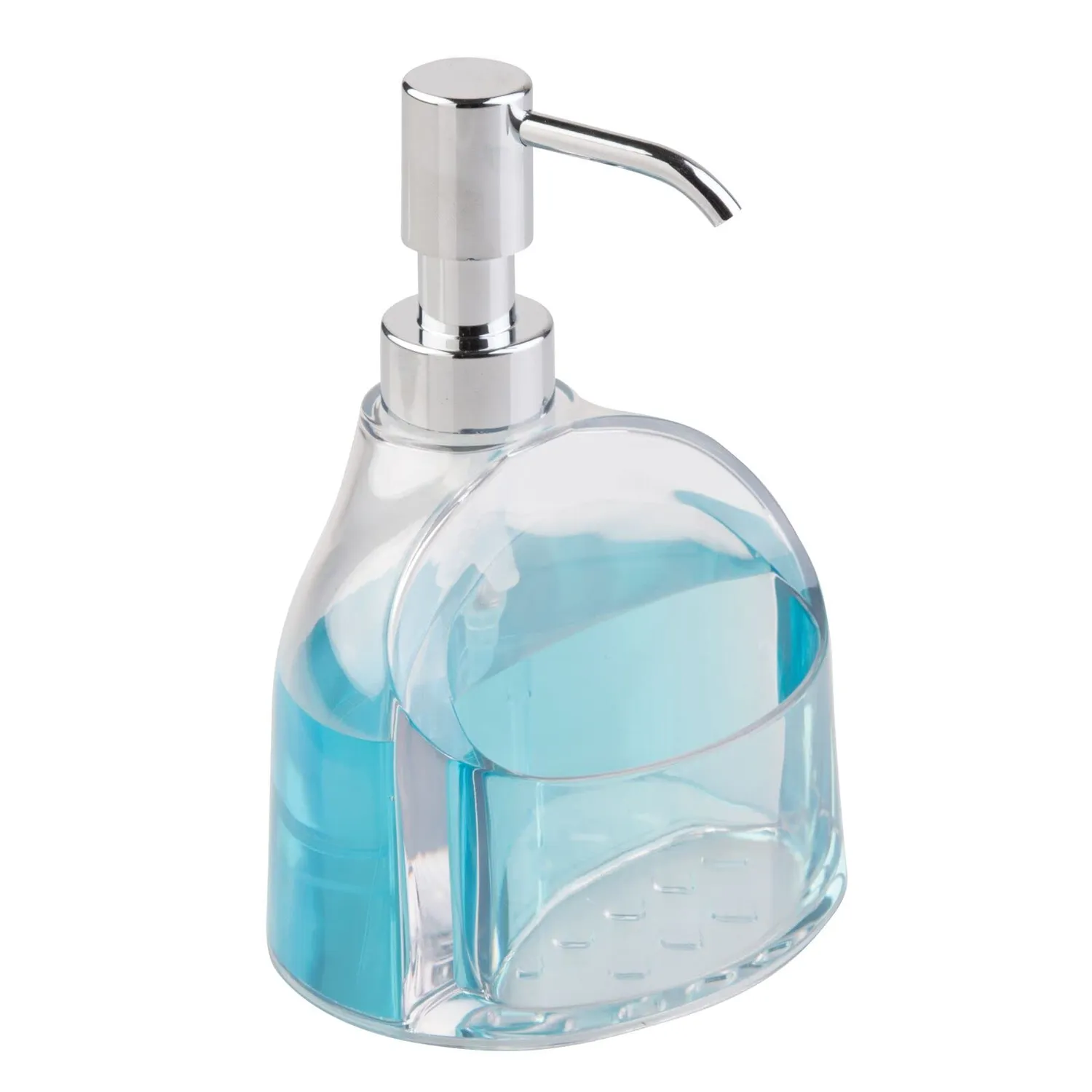 mDesign Seifenspender 3er-Set transparent silber Küche