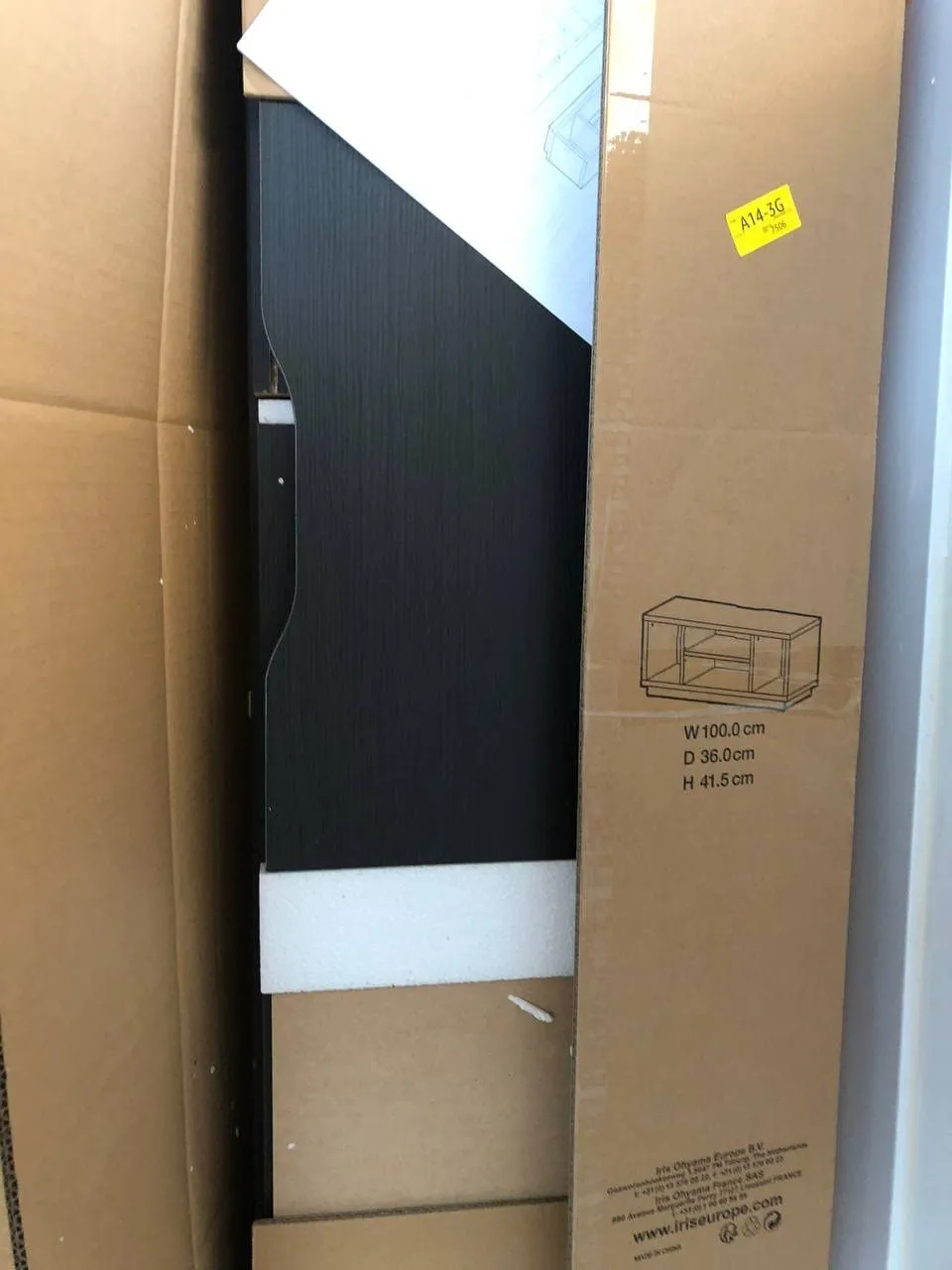 Iris Ohyama OTS-100S Lowboard schwarze Eiche 100 cm