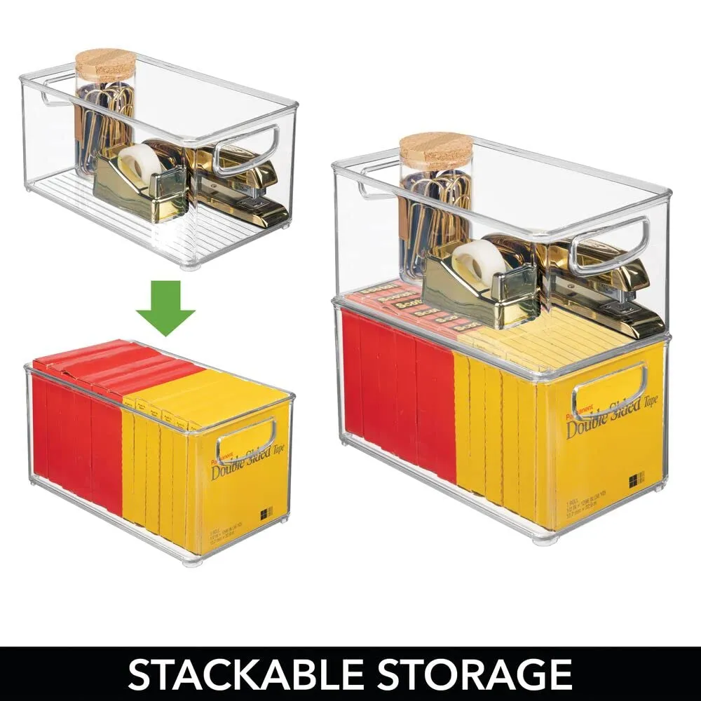 mDesign Schreibtisch Organizer transparent 2er-Set