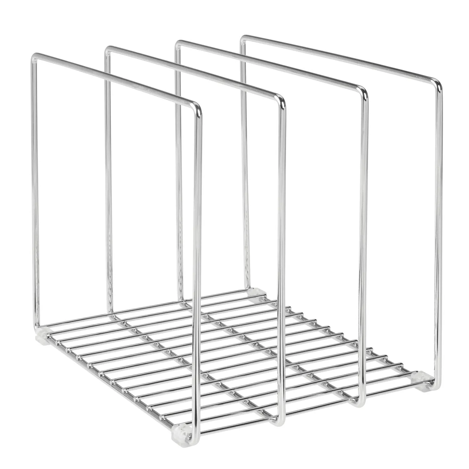 mDesign Deckelhalter Metall silberfarben 25,9x18,5cm