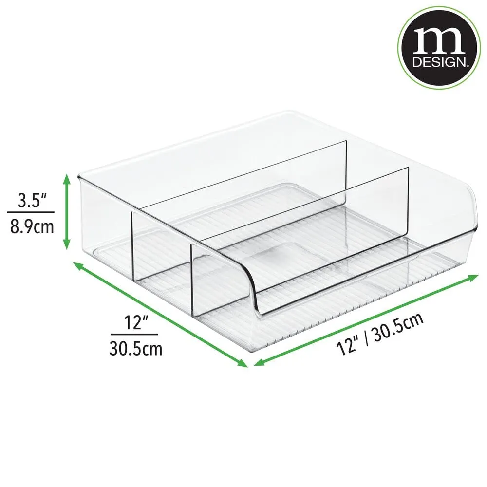 M Design Kunststoffkorb Aufbewahrungsbox 2er transparent