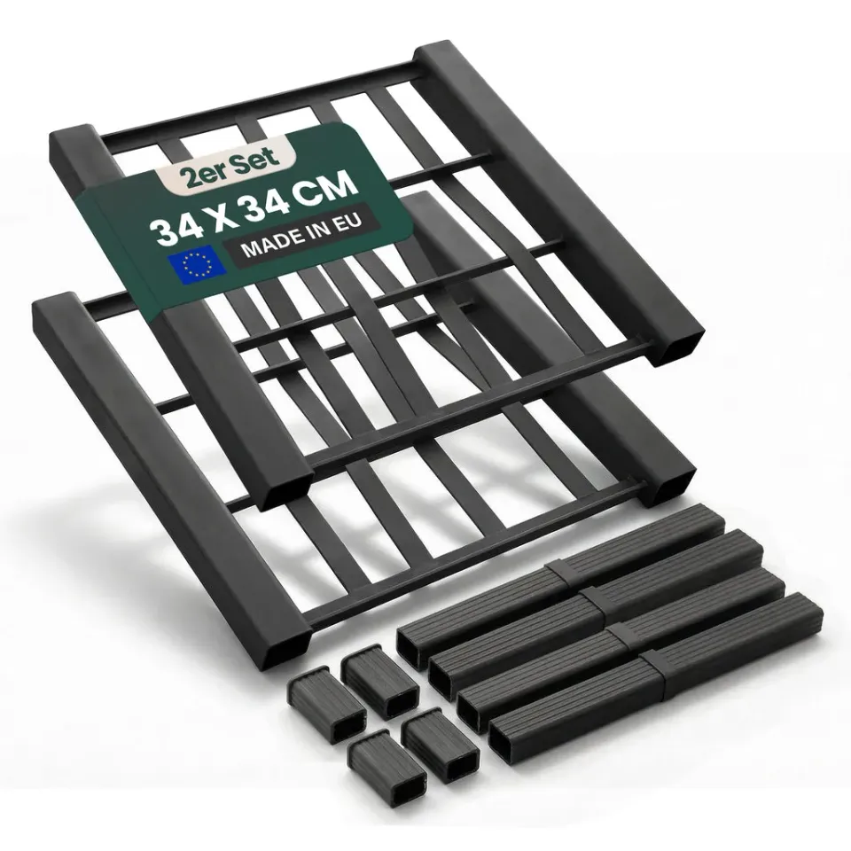 Kreher Ethica Spalierrückwand schmal 34x34 anthrazit 2er Set